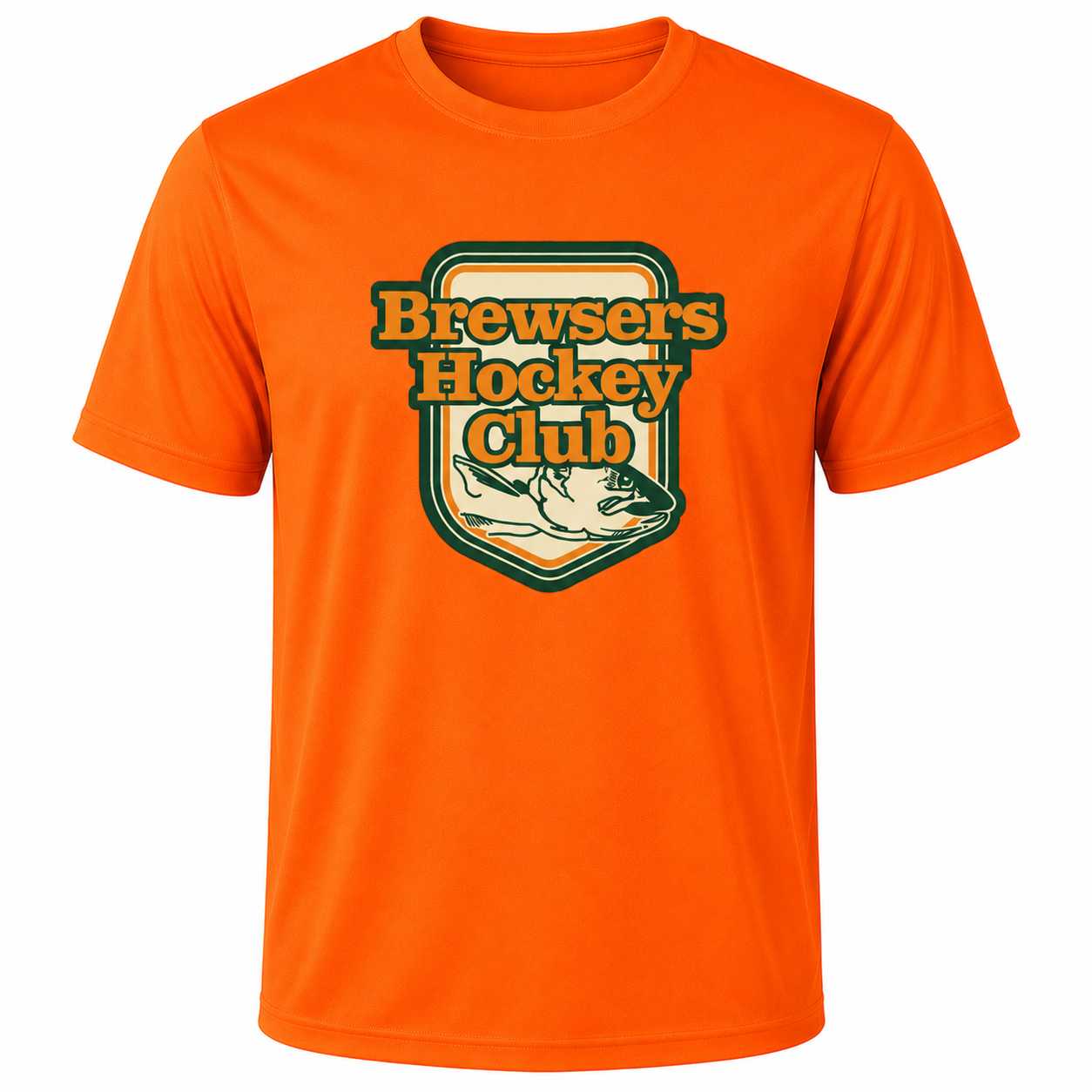 Brewsers Hockey Club Performance Tee – Safety Orange