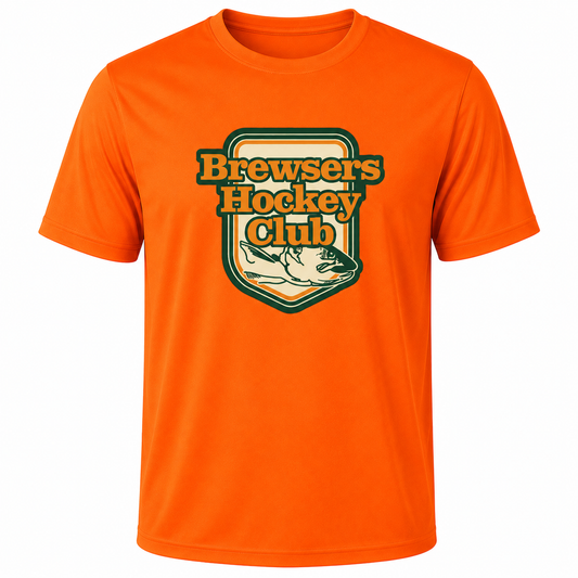 Brewsers Hockey Club Performance Tee – Safety Orange